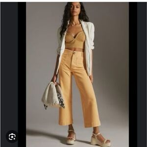 Pilcro Anthropologie Nwt The Skipper High Rise Wide Leg Crop Pants Jeans Size